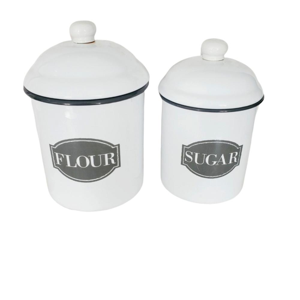 - Canister rustic farmhouse style